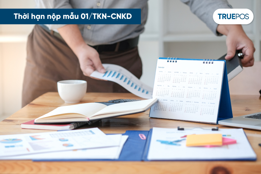 Nộp Mẫu 01/TKN-CNKD & thông báo doanh thu đúng thời hạn theo quy định.