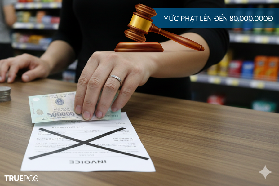 Mức phạt khi không lập hoá đơn đúng quy định lên đến 80 triệu đồng.