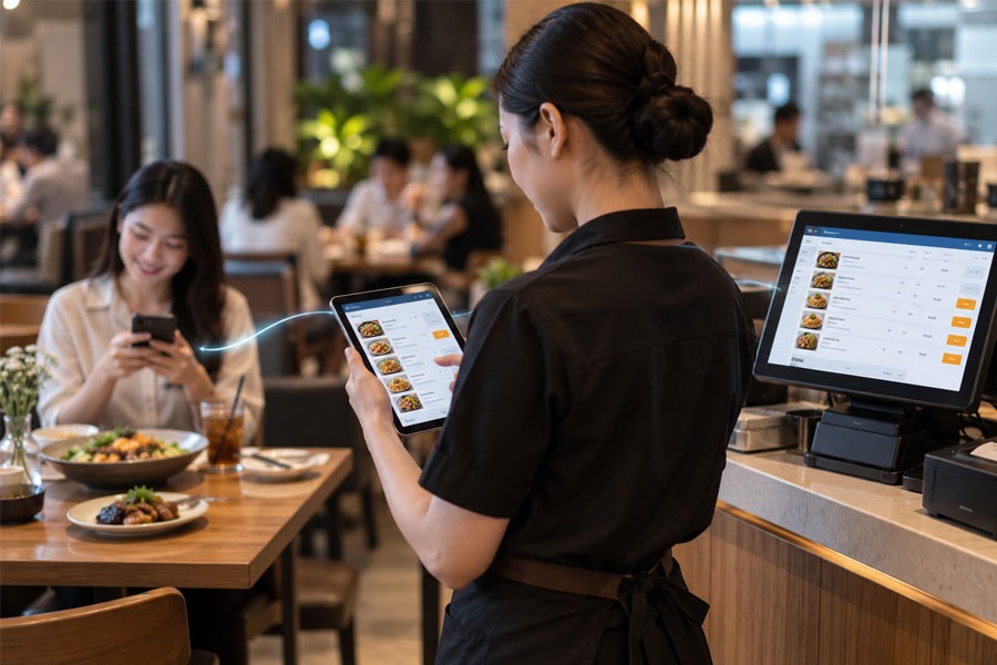 Menu điện tử tiện dụng giúp mang lại trải nghiệm khách hàng tốt hơn.