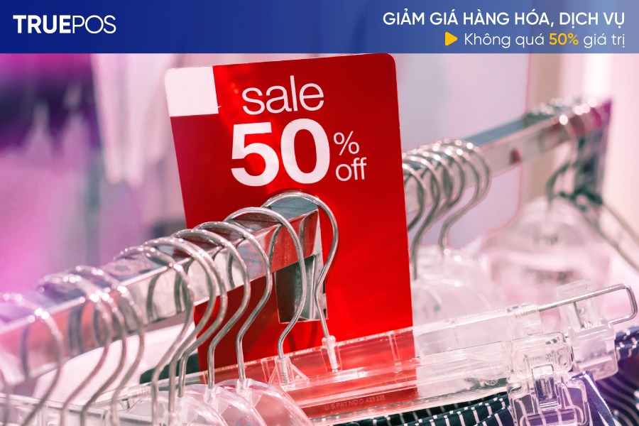Mức khuyến mại tối đa là 50% giá trị hàng hóa
