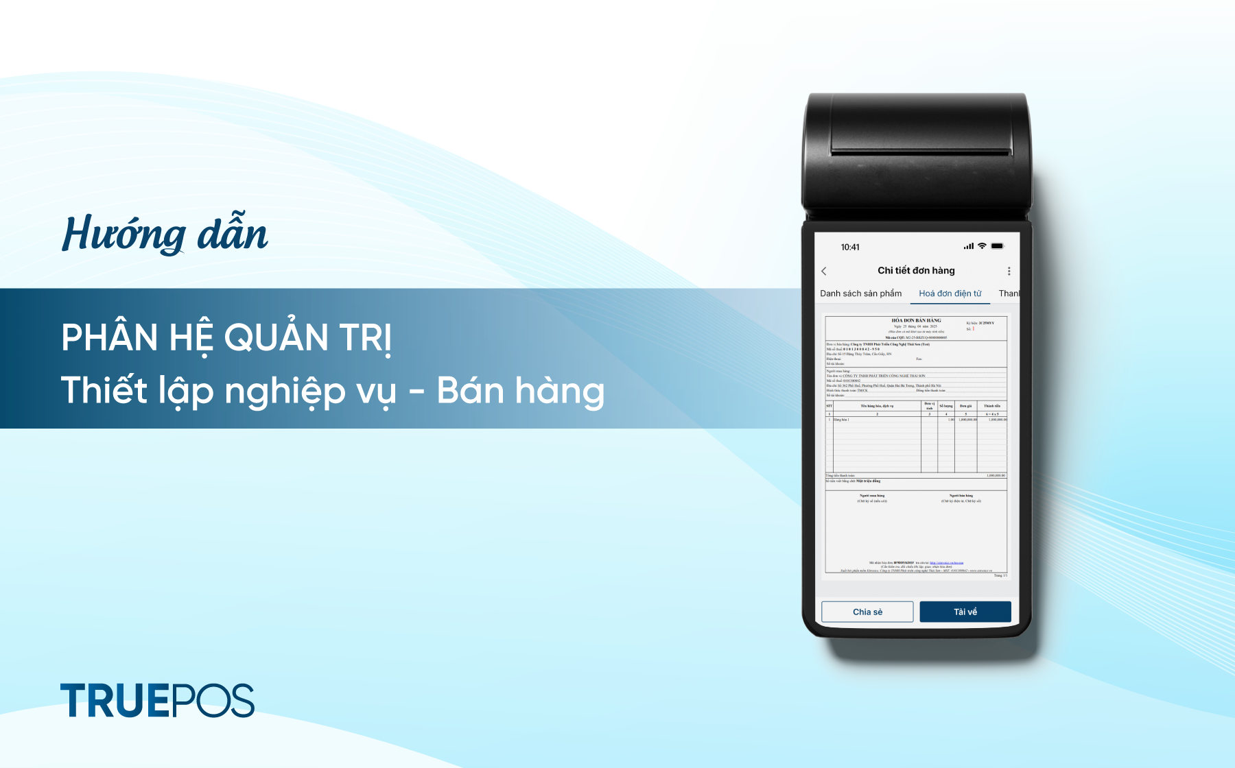 Hướng dẫn thiết lập nghiệp vụ - Bán hàng