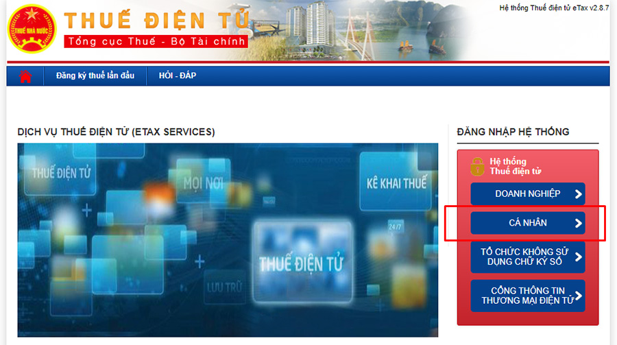 Truy cập Cổng Thuế điện tử