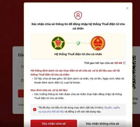 Xác nhận chia sẻ