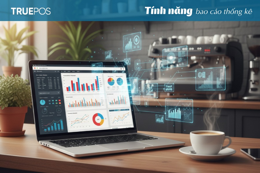 Phần mềm quản lý cửa hàng có tính năng lập báo cáo.