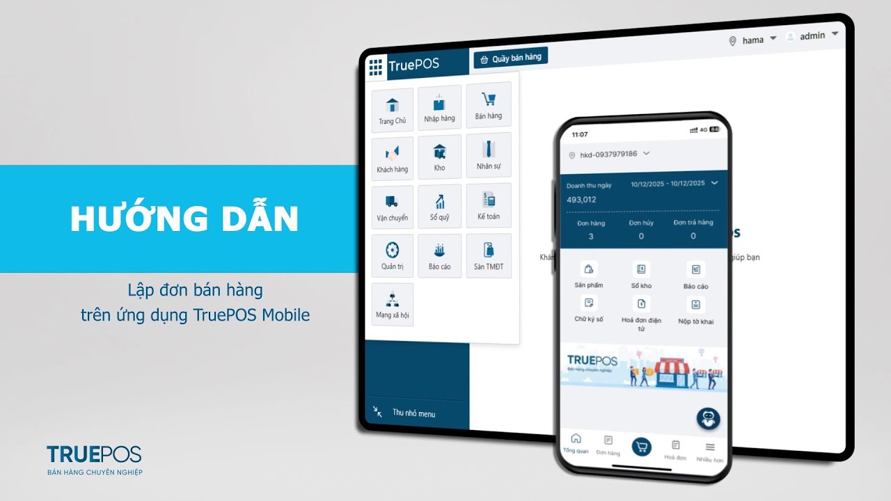 Hướng dẫn: Lập đơn bán hàng trên ứng dụng TruePOS