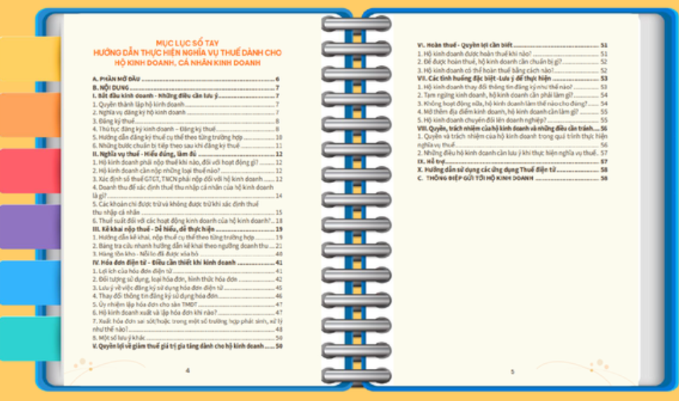 Nhiều nội dung quan trọng tại Sổ tay hướng dẫn hộ kinh doanh.