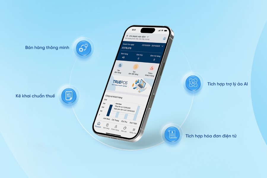 TruePOS phần mềm bán hàng và kê khai Thuế cho hộ kinh doanh từ 1 tỷ