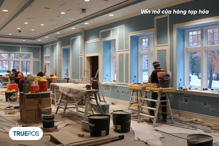 Chi phí vốn để mở một cửa hàng tạp hóa.