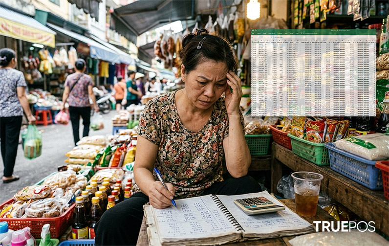 Theo dõi doanh thu và số liệu bán hàng thủ công dễ gây áp lực cho tiểu thương