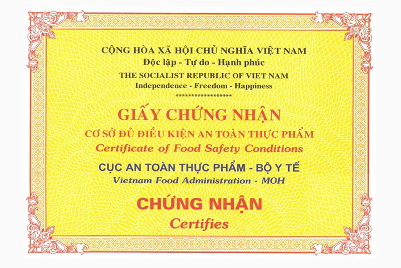 Xin giấy chứng nhận cơ sở đủ điều kiện an toàn thực phẩm khi mở cửa hàng tiện lợi.