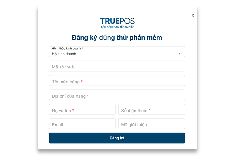 Đăng ký dùng thử phần mềm