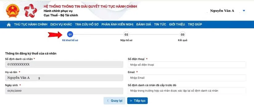 Kiểm tra và bổ sung đầy đủ thông tin về địa chỉ thường trú, địa chỉ hiện tại.