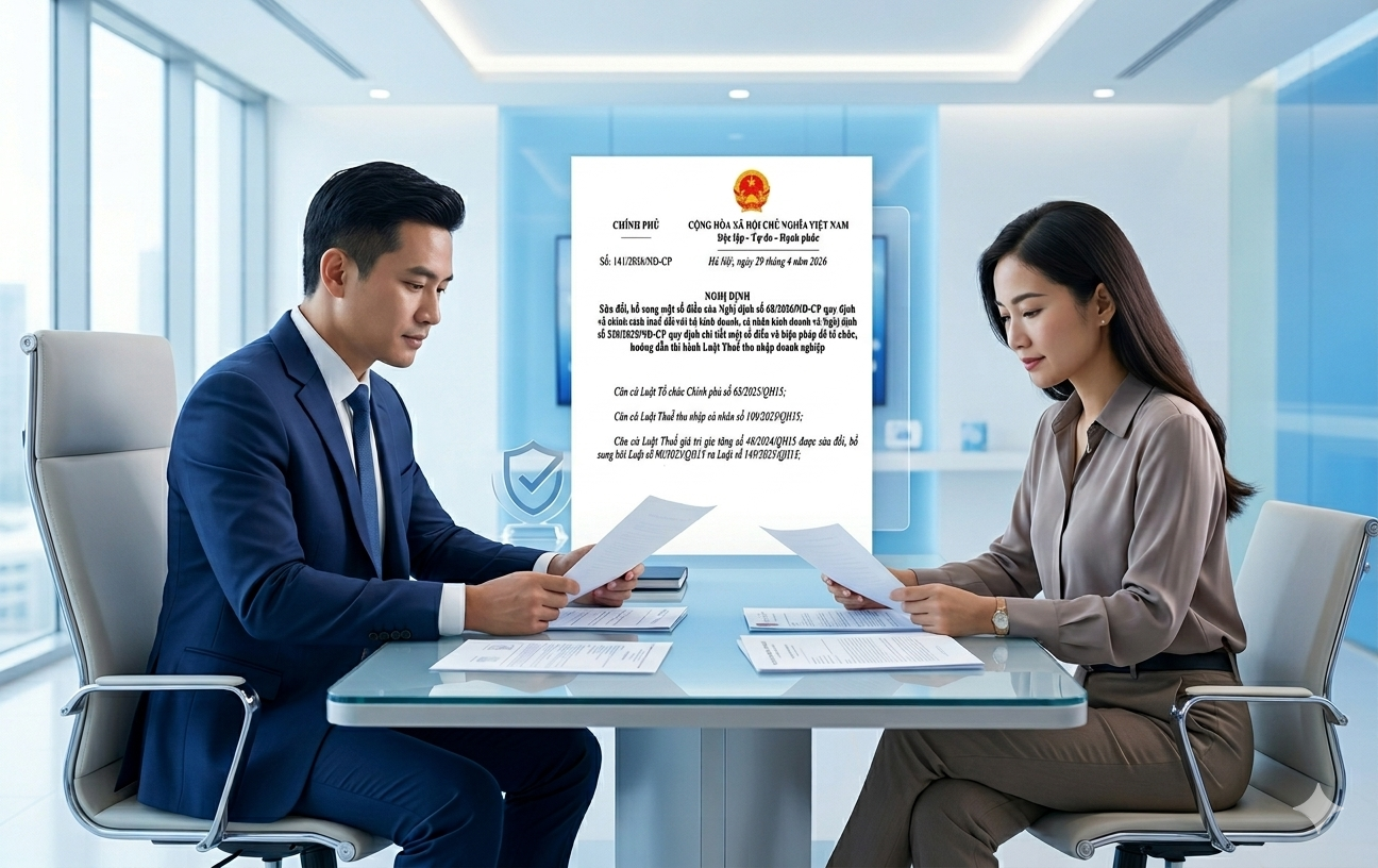 Nghị định 141/2026/NĐ-CP: Hàng loạt thay đổi lớn về thuế đối với hộ kinh doanh và doanh nghiệp từ năm 2026