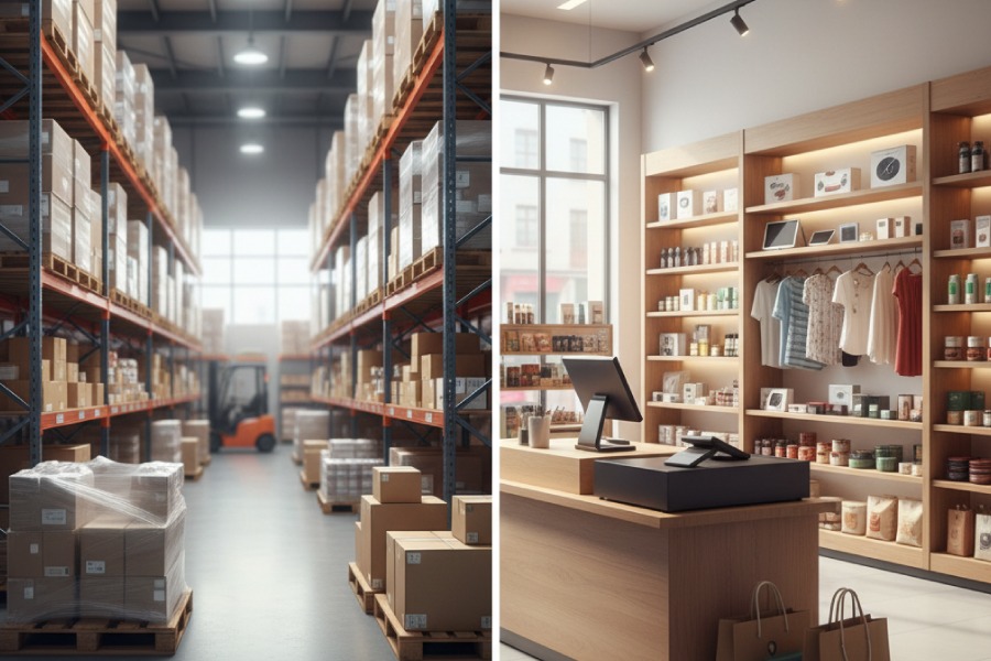 Hướng dẫn cách phân biệt giữa cửa hàng bán buôn và bán lẻ